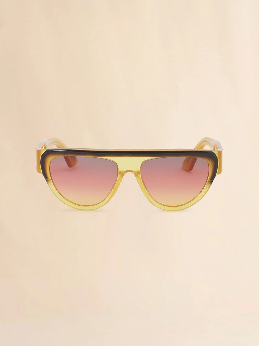 TRANSLUCENT YELLOW ZIMURA SUNGLASSES - 1