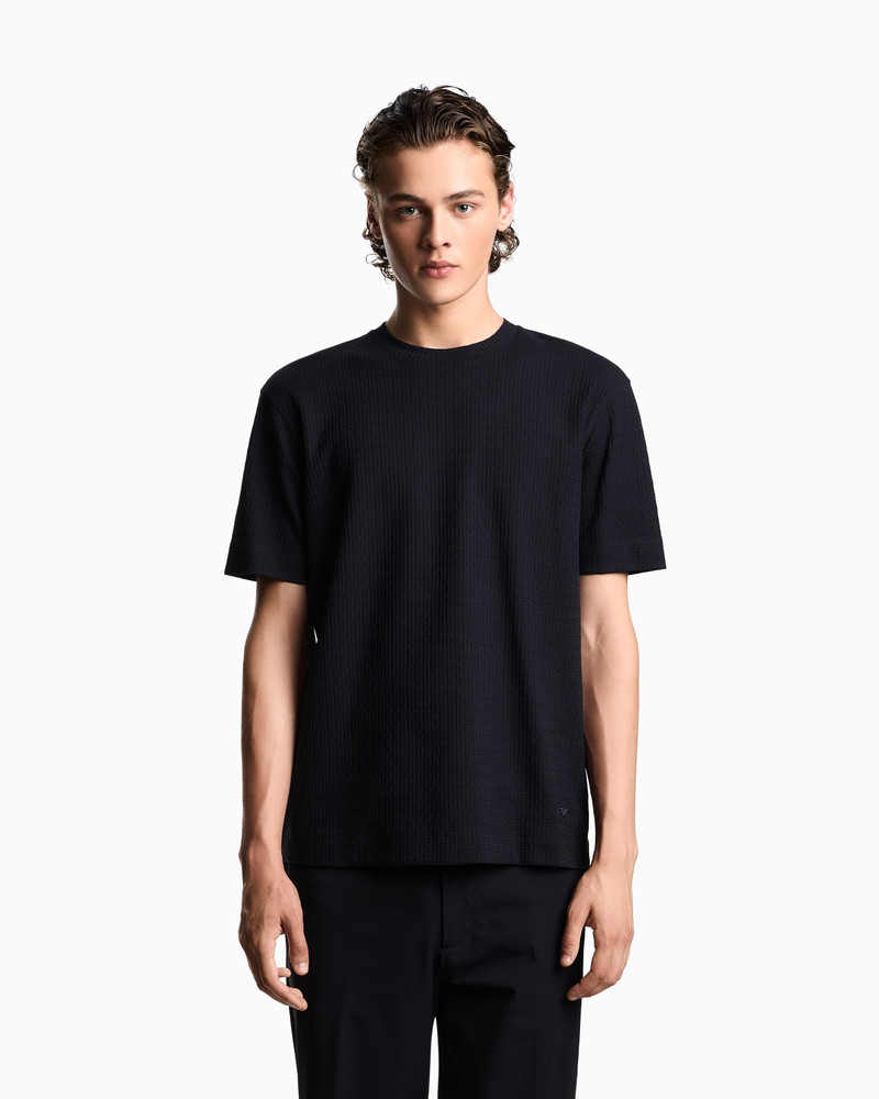 EMPORIO ARMANI ASV US EXCLUSIVE JACQUARD JERSEY T-SHIRT outlook