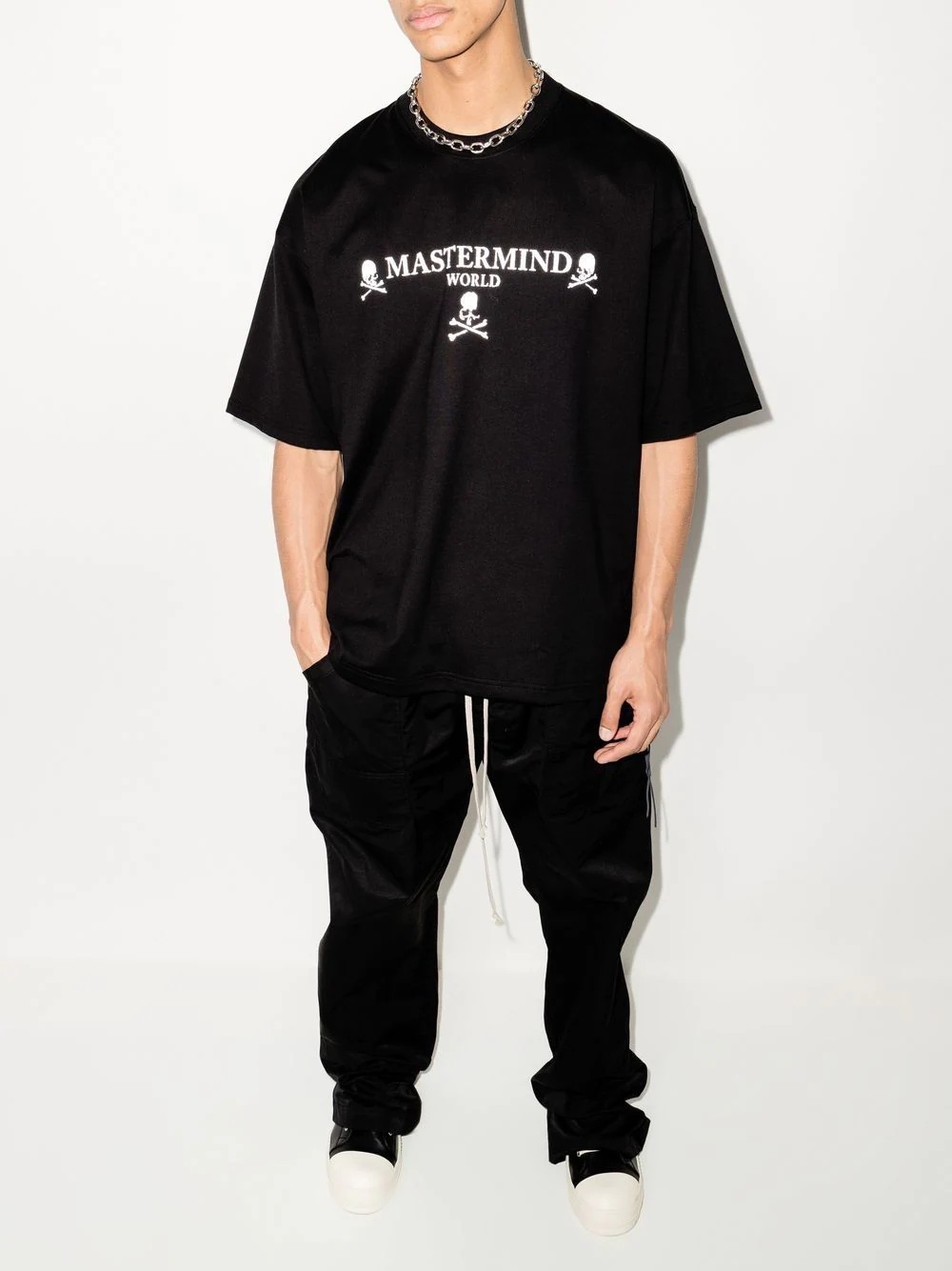 logo-embroidered oversized T-shirt - 2