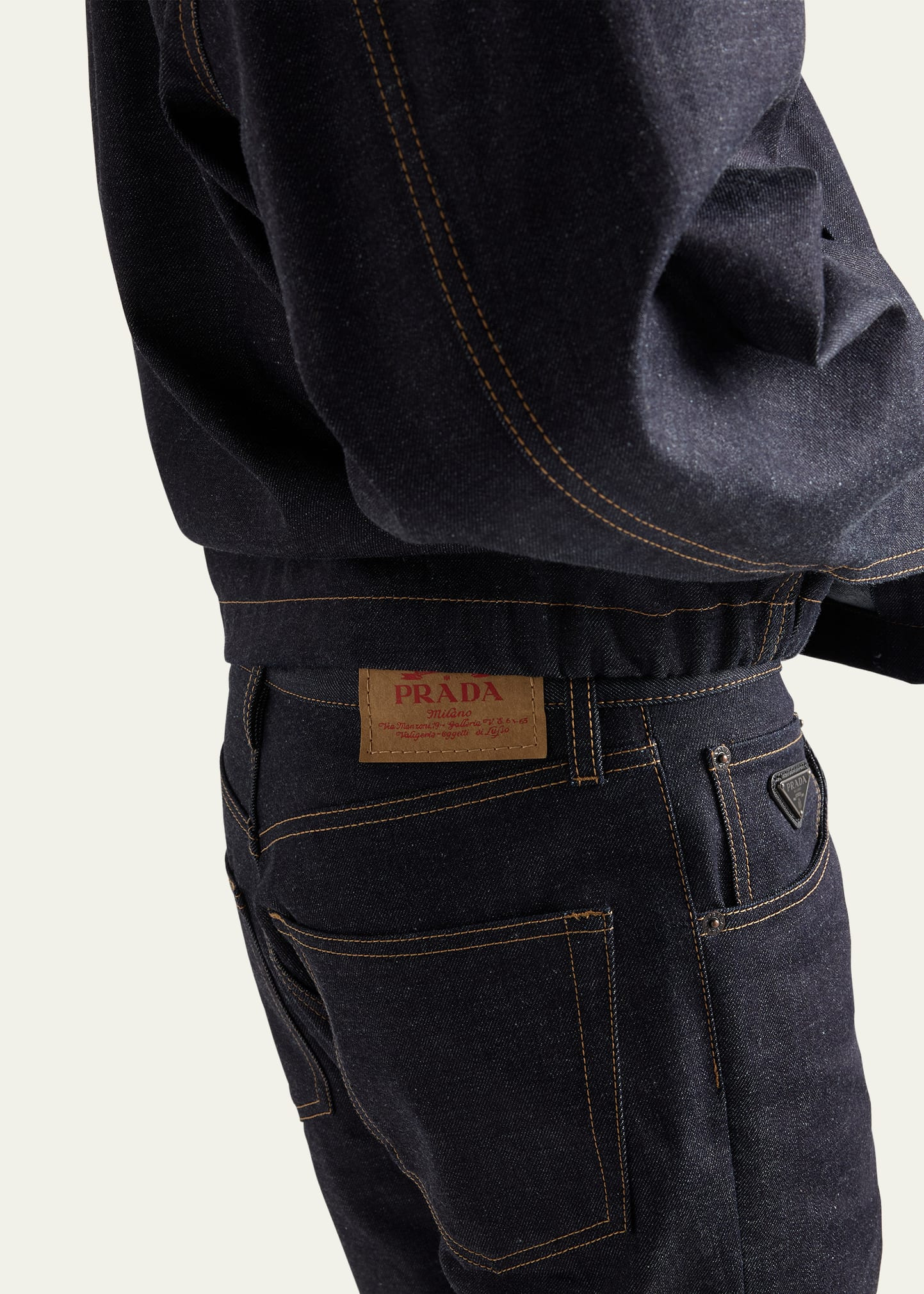 Men's Raw Denim Straight Leg Jeans - 5