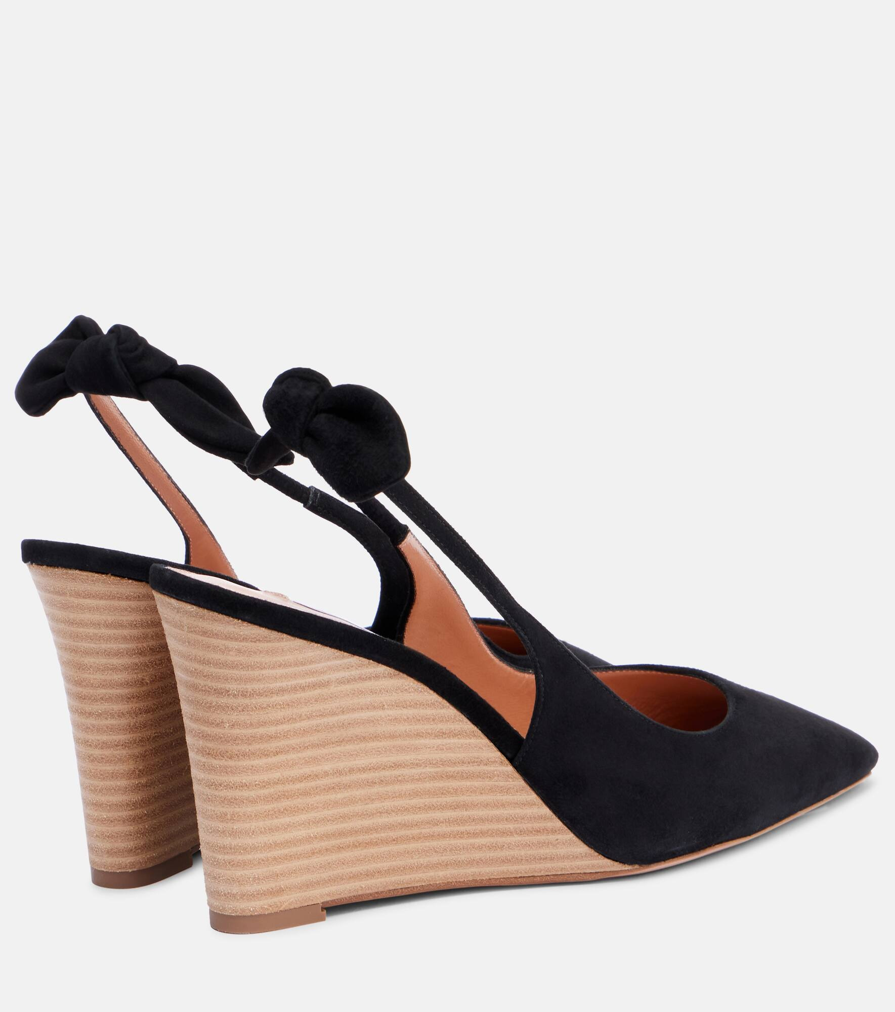 Very Bow Tie 85 suede wedges - 2