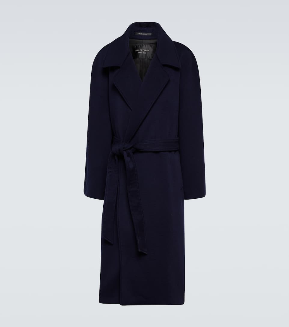 Belted cashmere coat - 1