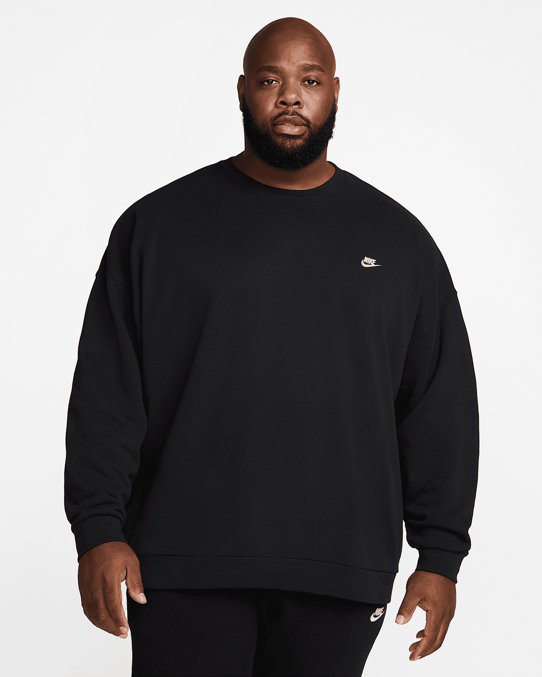 Nike Club Fleece Men's Oversized French Terry Crew - 6
