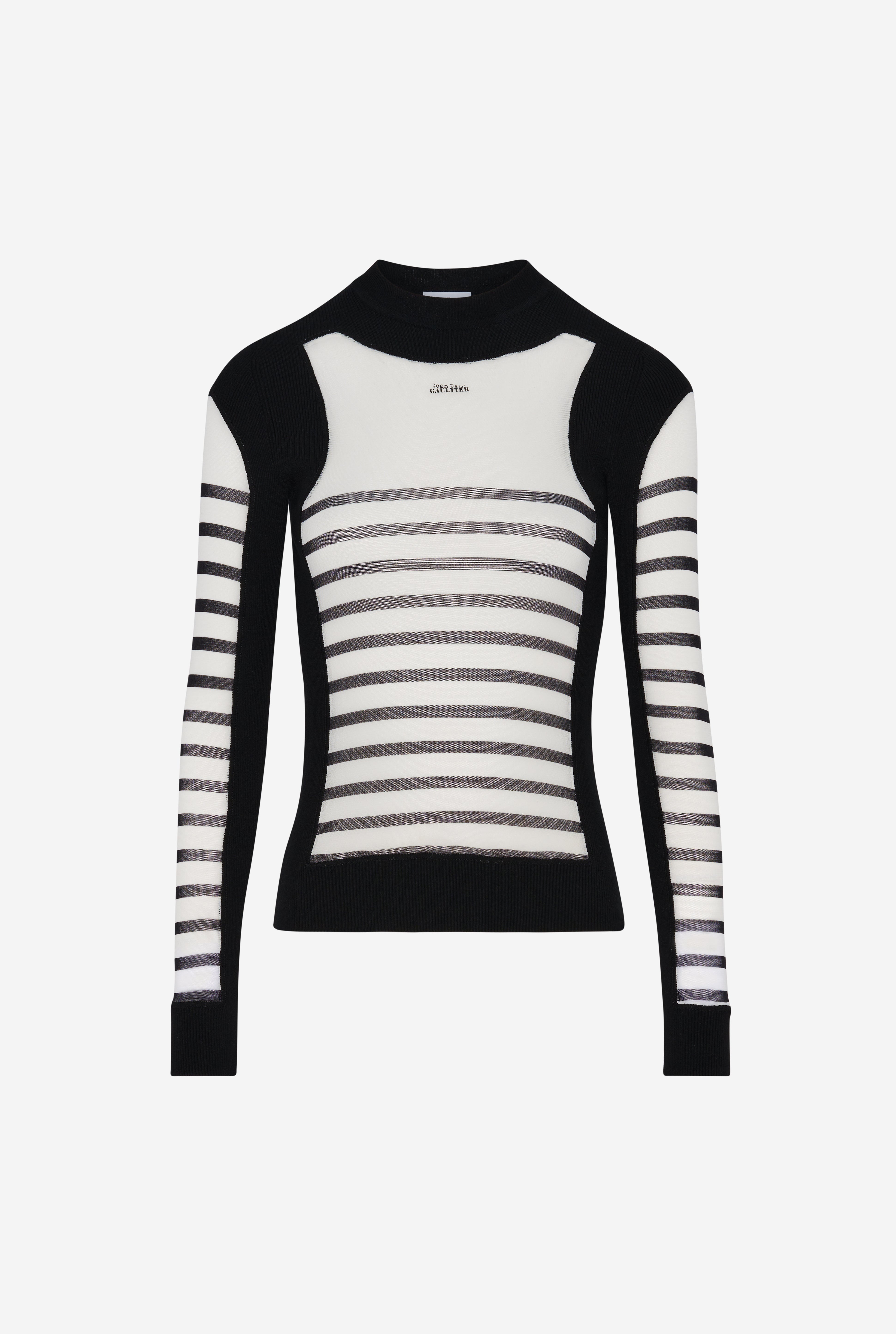 THE BI-MATERIAL MARINIÈRE SWEATER - 10