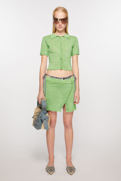 Acne Studios Knit mini skirt - Bright Green outlook