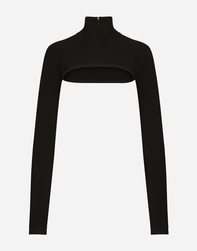 Viscose turtle-neck shrug 1