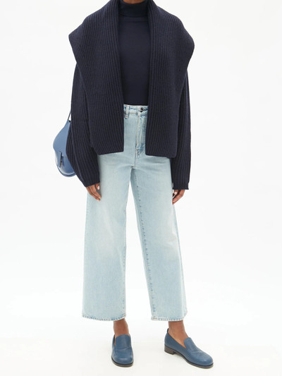 Jil Sander Shawl-lapel ribbed cashmere cardigan outlook