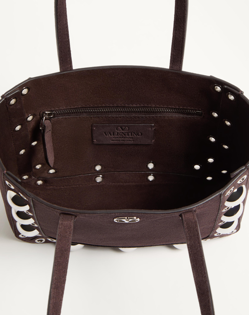 Valentino VALENTINO GARAVANI NELLCÔTE MINI SUEDE SHOPPING BAG outlook