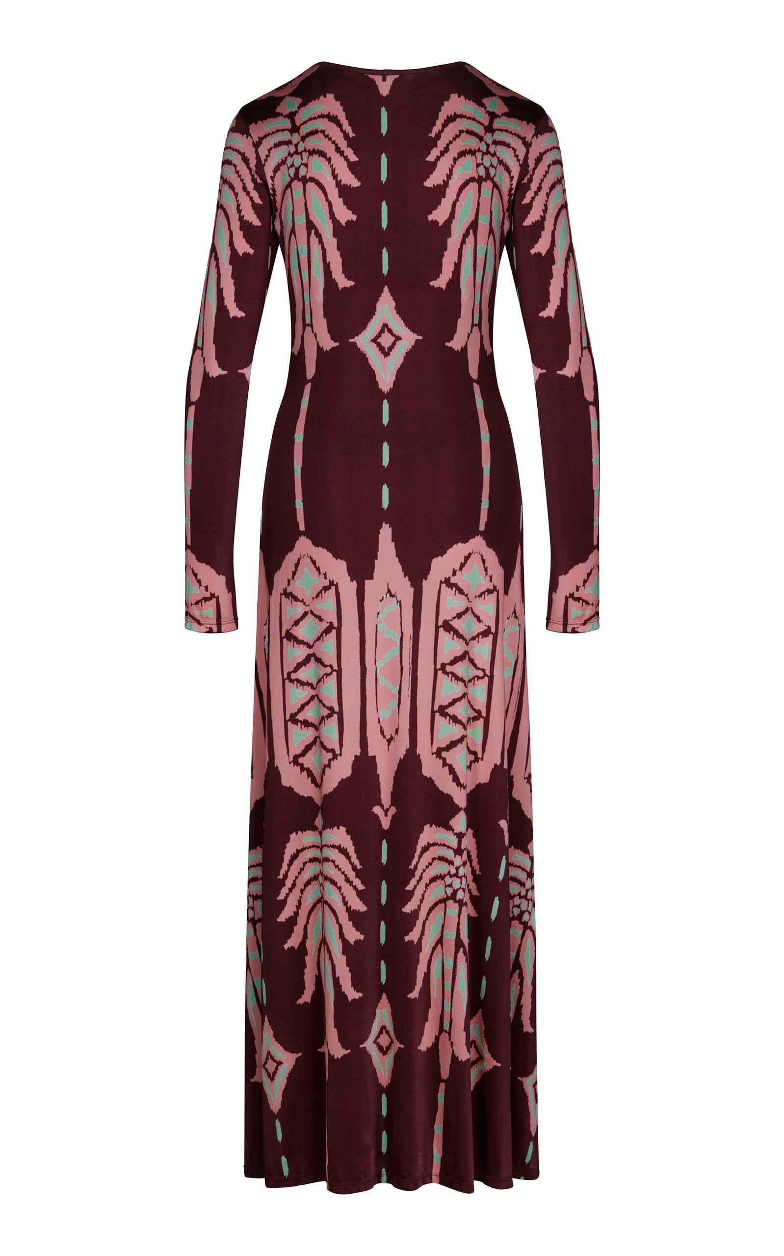 Alma Bordada Reversible Maxi Dress burgundy - 4