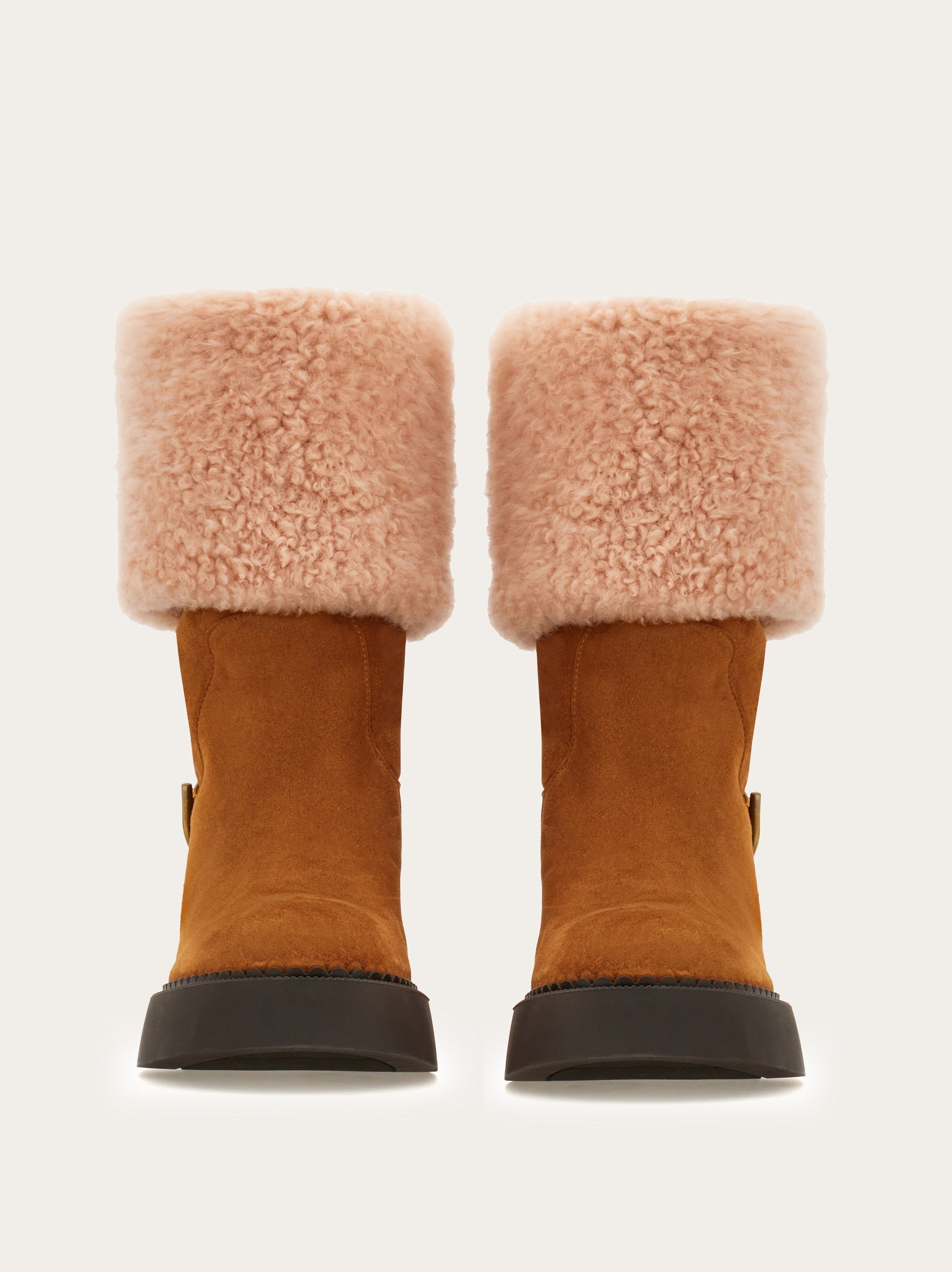Ankle boot with chunky shearling detail - 3