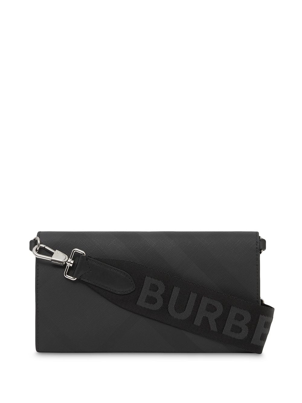 check print logo strap wallet - 2