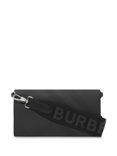 Burberry check print logo strap wallet outlook