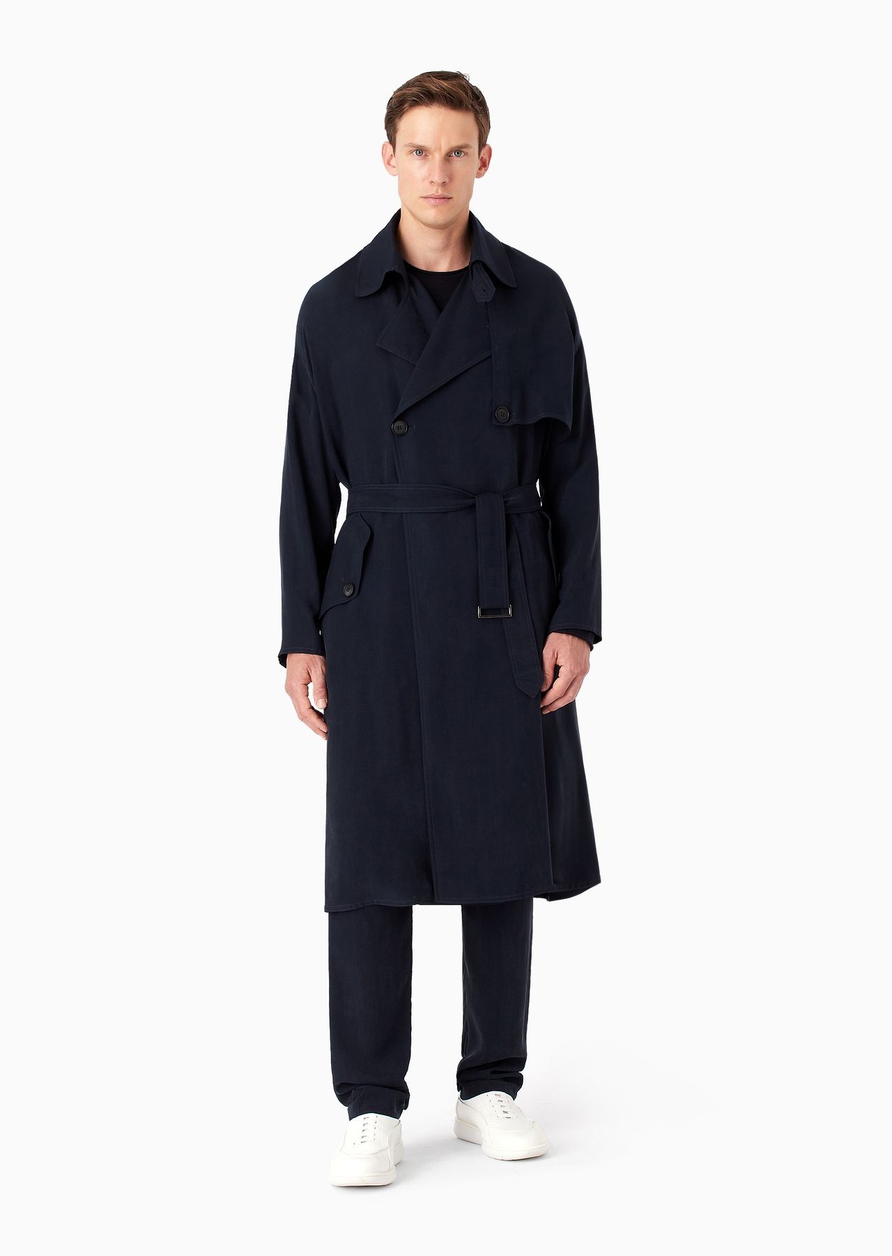 Icon cupro double-breasted trench coat - 2