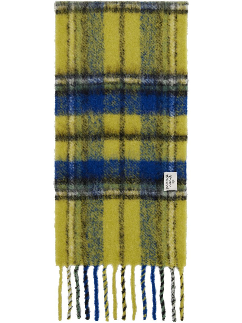 Vivienne Westwood Yellow & Blue Alpaca Scarf outlook