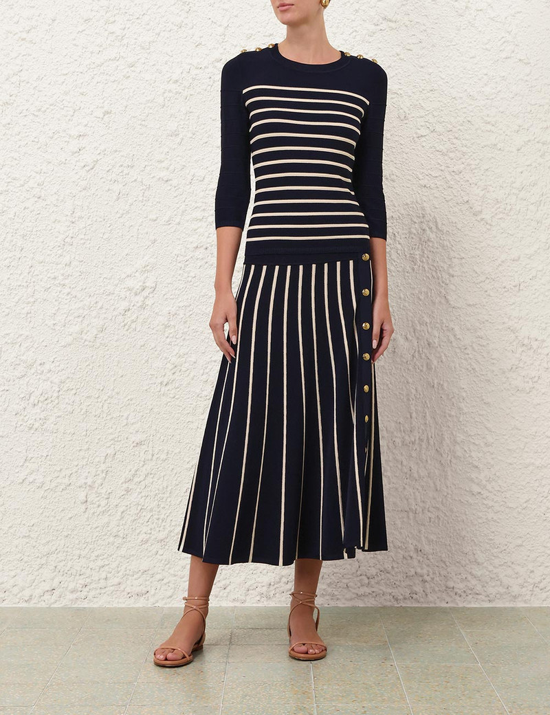 LUNA STRIPED MIDI SKIRT 7