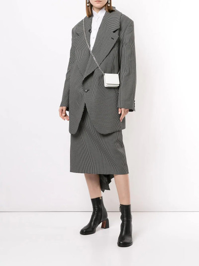 Comme Des Garçons check asymmetric skirt outlook