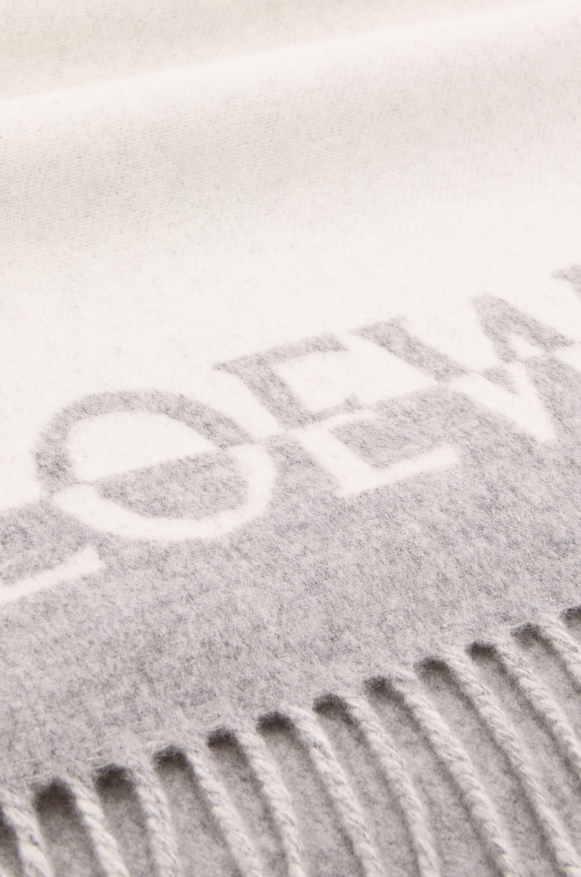 Bicolour LOEWE scarf in wool and cashmere - 7