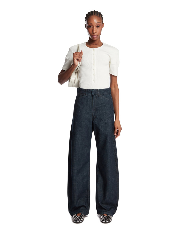 Lemaire Blue High-Waisted Curved Jeans outlook