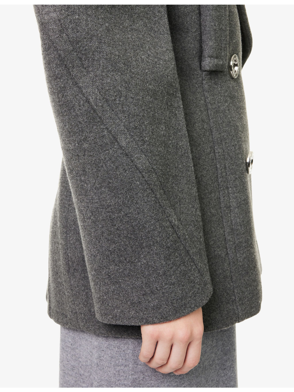 Double-Breasted Notch-Lapels Wool And Silk Coat - 6