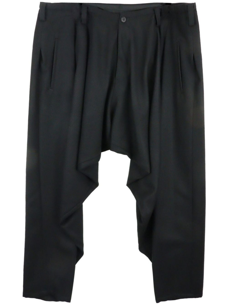 drop-crotch wool trousers 1