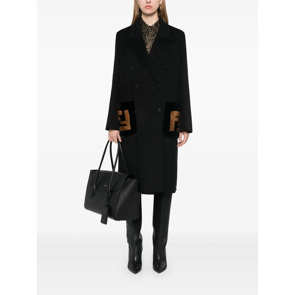 Fendi Black Coats - Double Breasted & Peacoats Women - 3