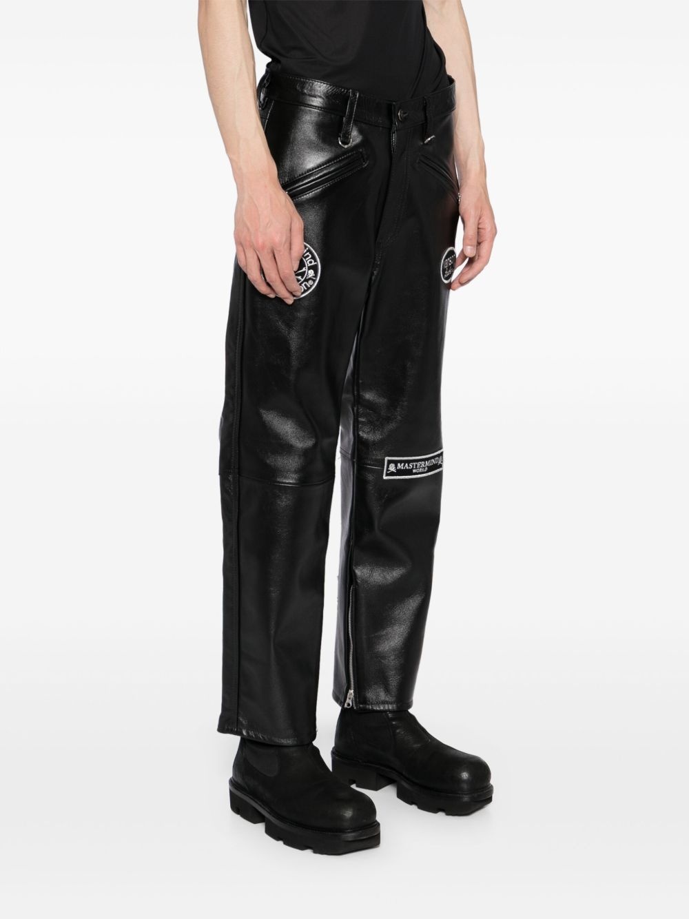 logo-patch trousers - 3