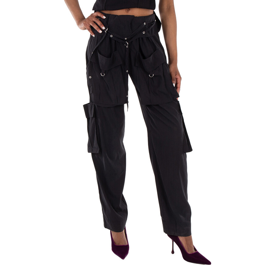 Isabel Marant Ladies Black Hadja Flowing Pants, Brand Size 34 (US Size 0) - 1