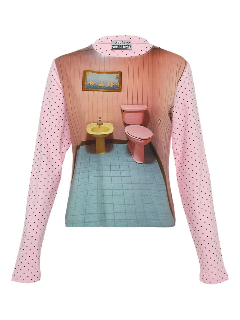 polka-dot long-sleeve T-shirt 1