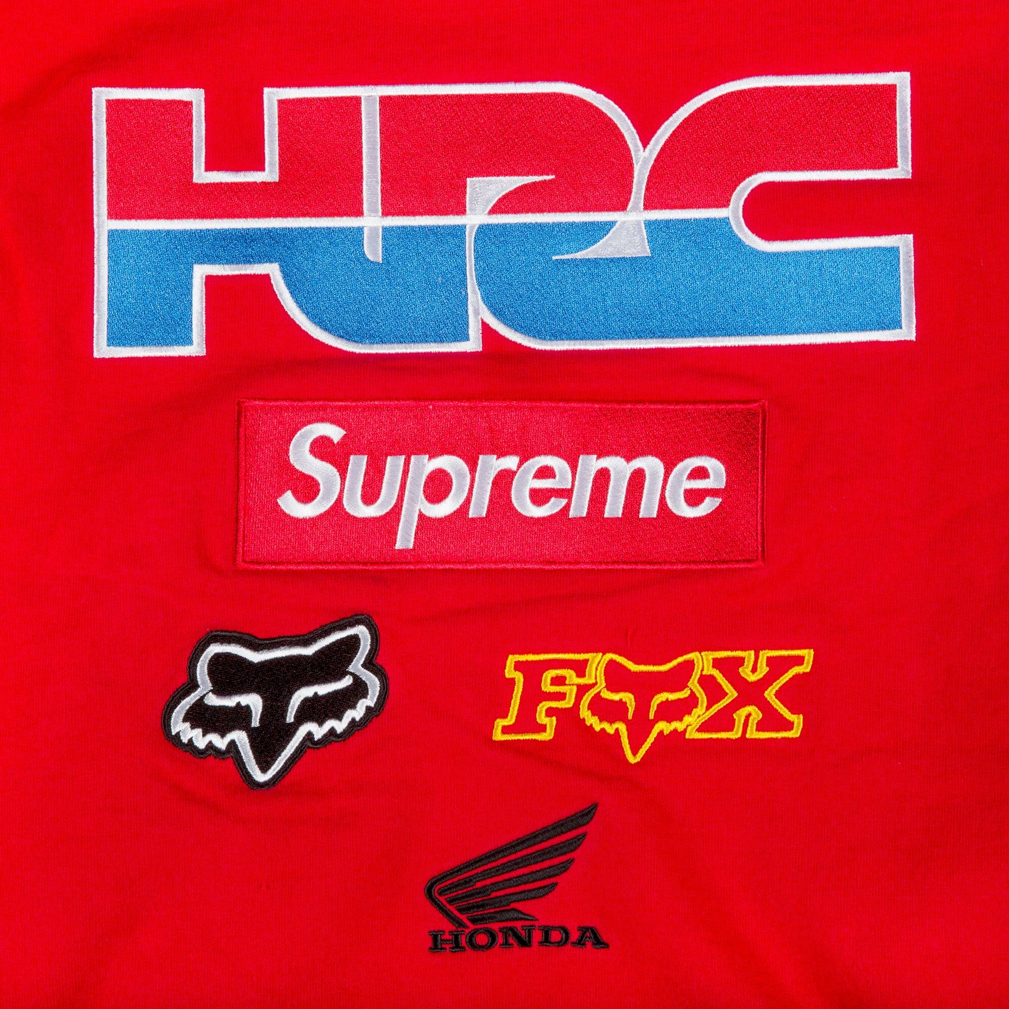 Supreme x Honda Fox Racing Crewneck 'Red' - 3