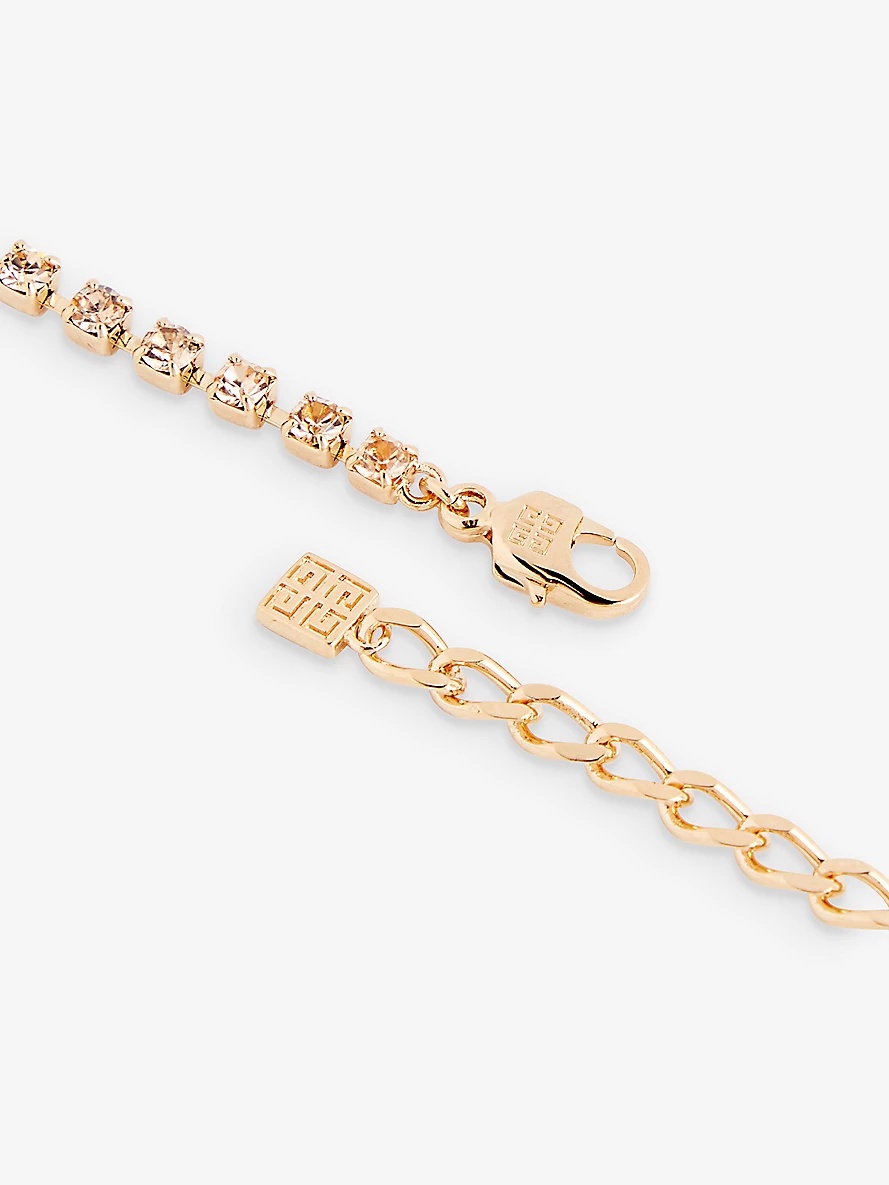 Brand-emblem brass necklace - 4