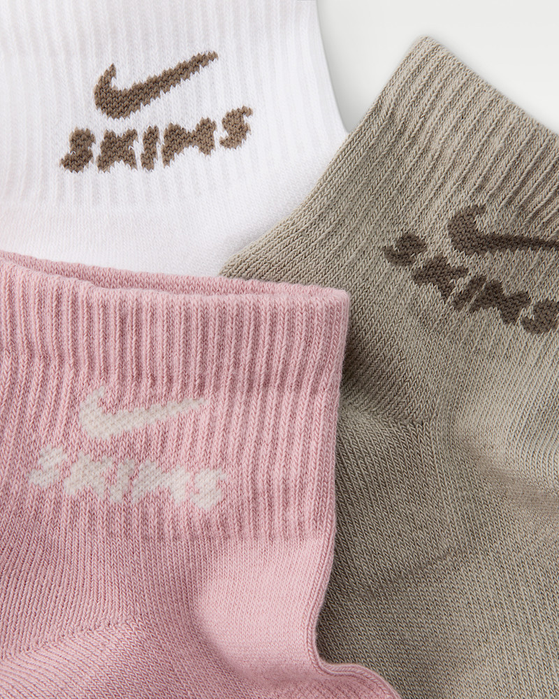 Nike NikeSKIMS Women's Dri-FIT Quarter Socks (3 Pairs) outlook