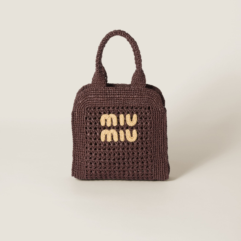 Raffia-effect woven tote bag 1