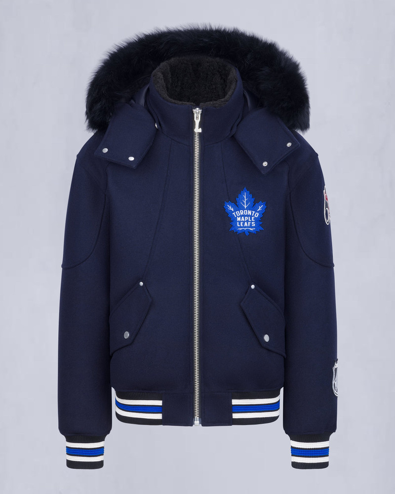 NHL X MOOSE KNUCKLES MAPLE LEAFS BOMBER JACKET 1
