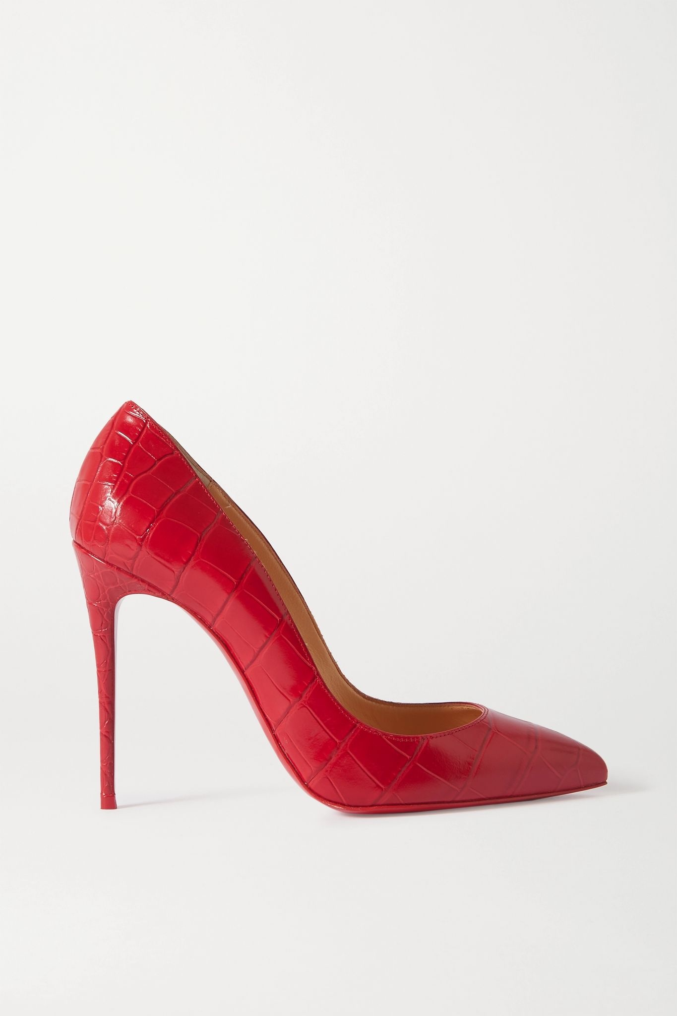 Pigalle Follies 100 croc-embossed leather pumps - 1