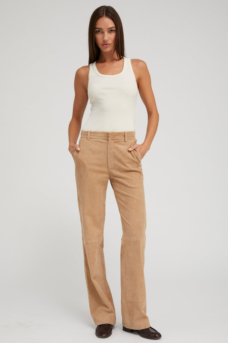 SPRWMN SAND SUEDE CLASSIC TROUSERS outlook