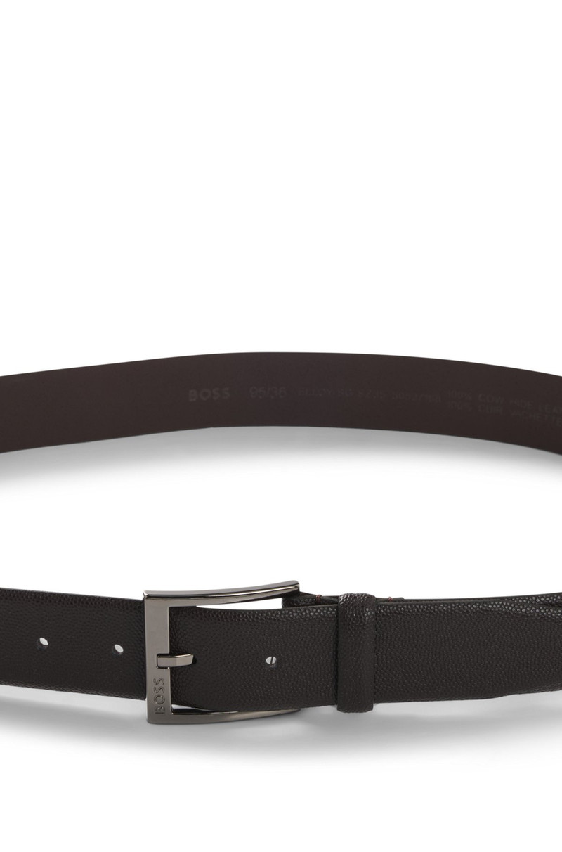 ITALIAN-LEATHER BELT WITH BRANDED BUCKLE 4