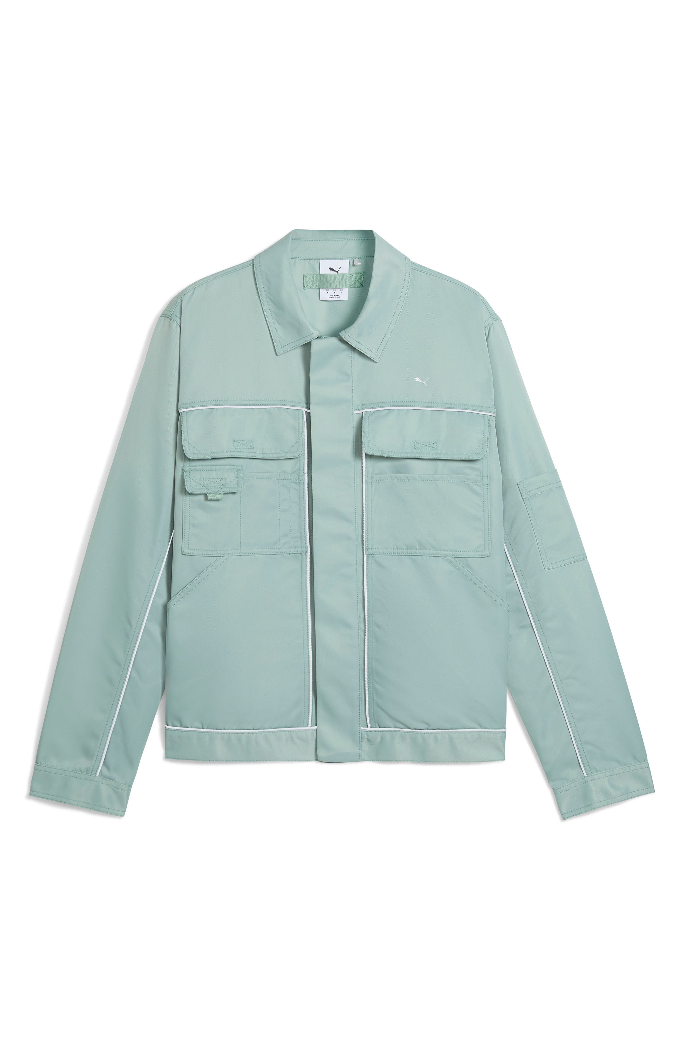 Special Items PUMA Gear Nylon Twill Jacket in Light Moss at Nordstrom - 4