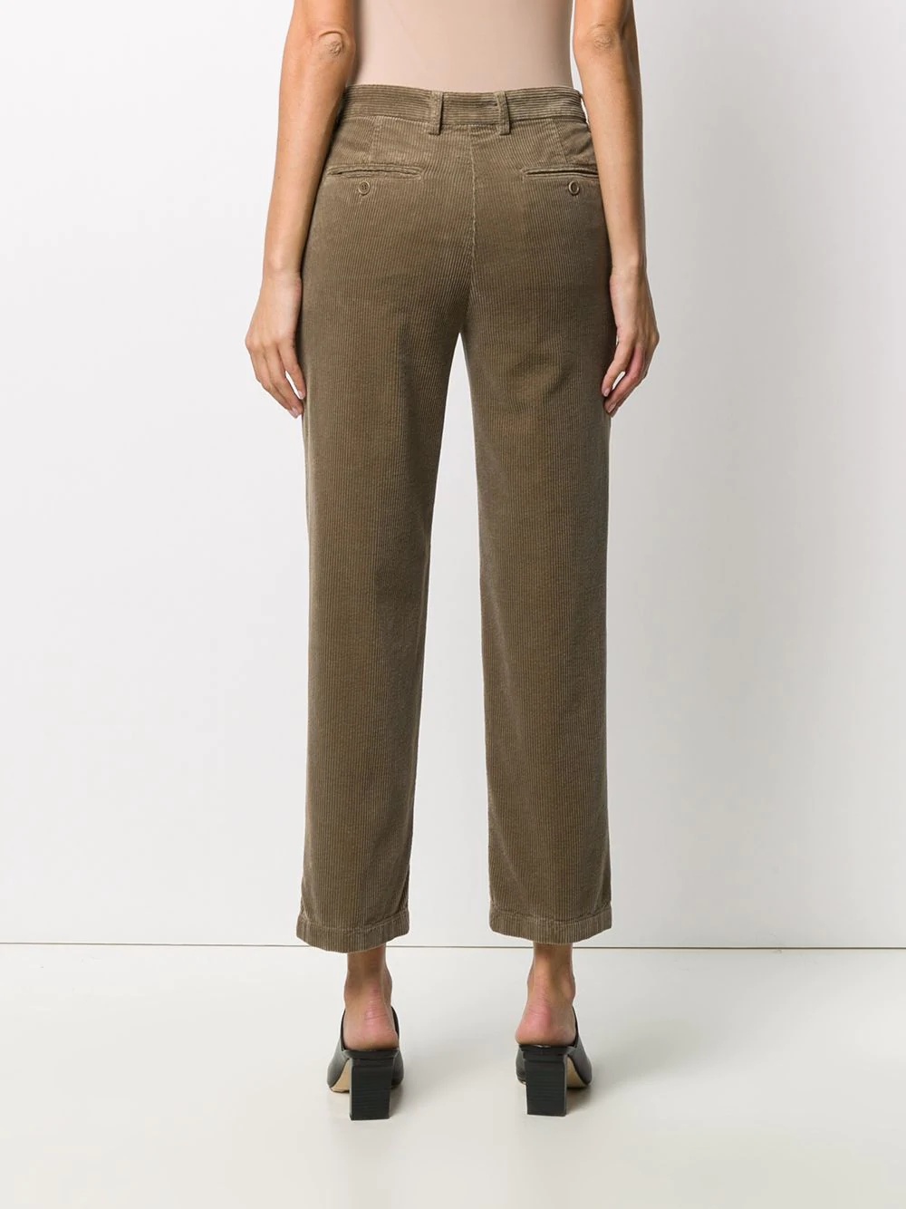 cropped corduory trousers - 4