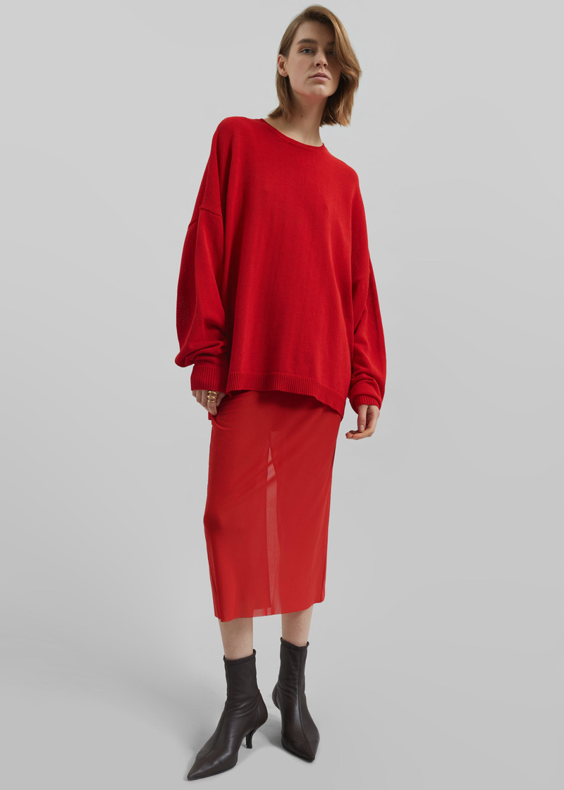 Basel Crew Neck Sweater - Red 3