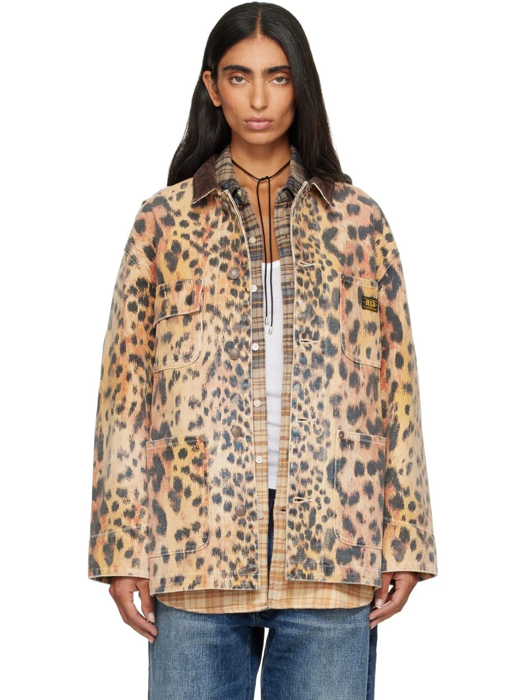 Orange Relaxed Chore Jacket - 1
