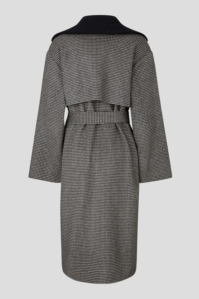 Noemi Pure new wool and cashmere coat in Black/White - 7