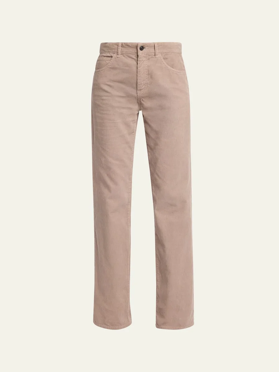 Carlyl Corduroy Straight-Leg Pants - 1