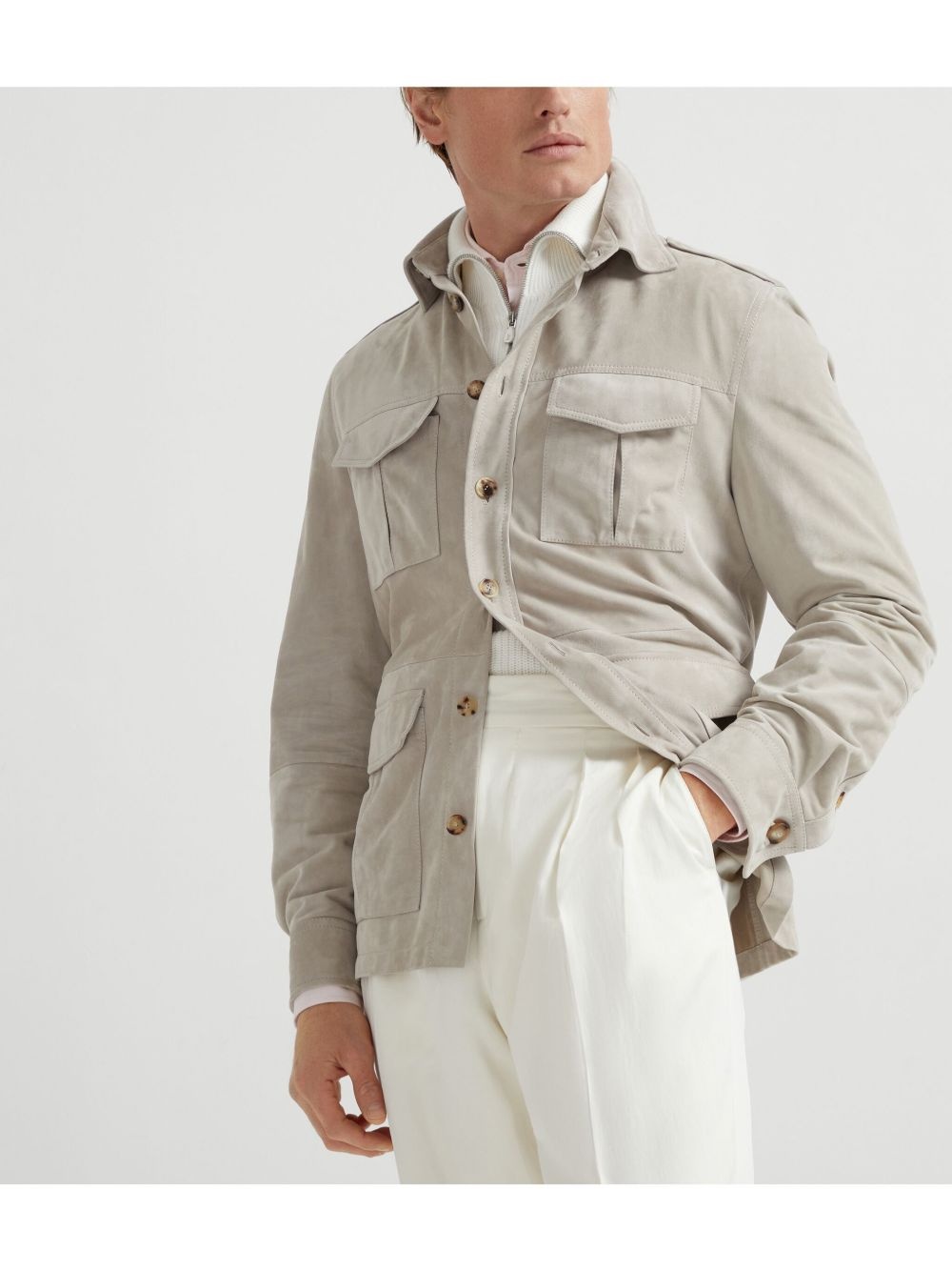 leather shirt jacket - 3