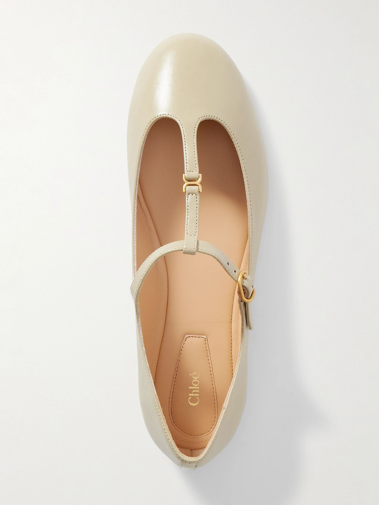 Marcie embellished leather ballet flats Mint - 5
