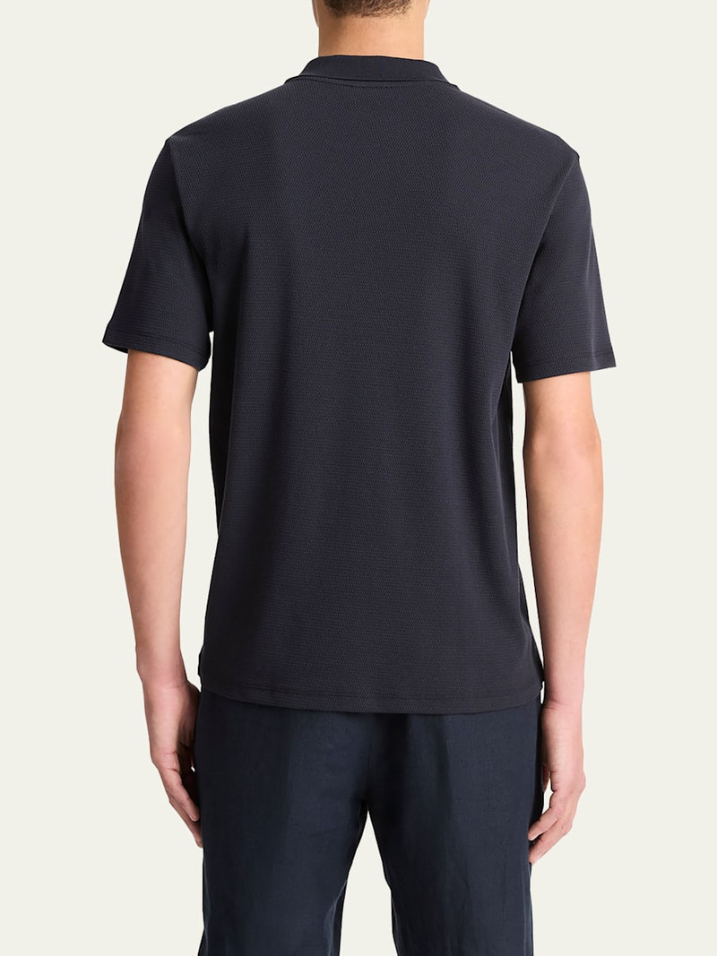 Vince Men's Textured Johnny Collar Polo Shirt outlook