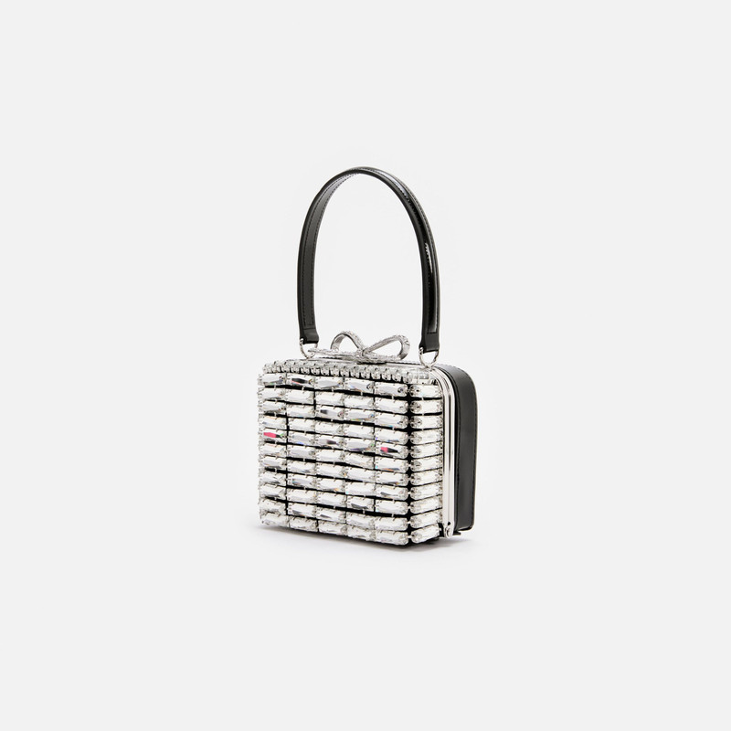 self-portrait Silver Crystal Micro Bag outlook