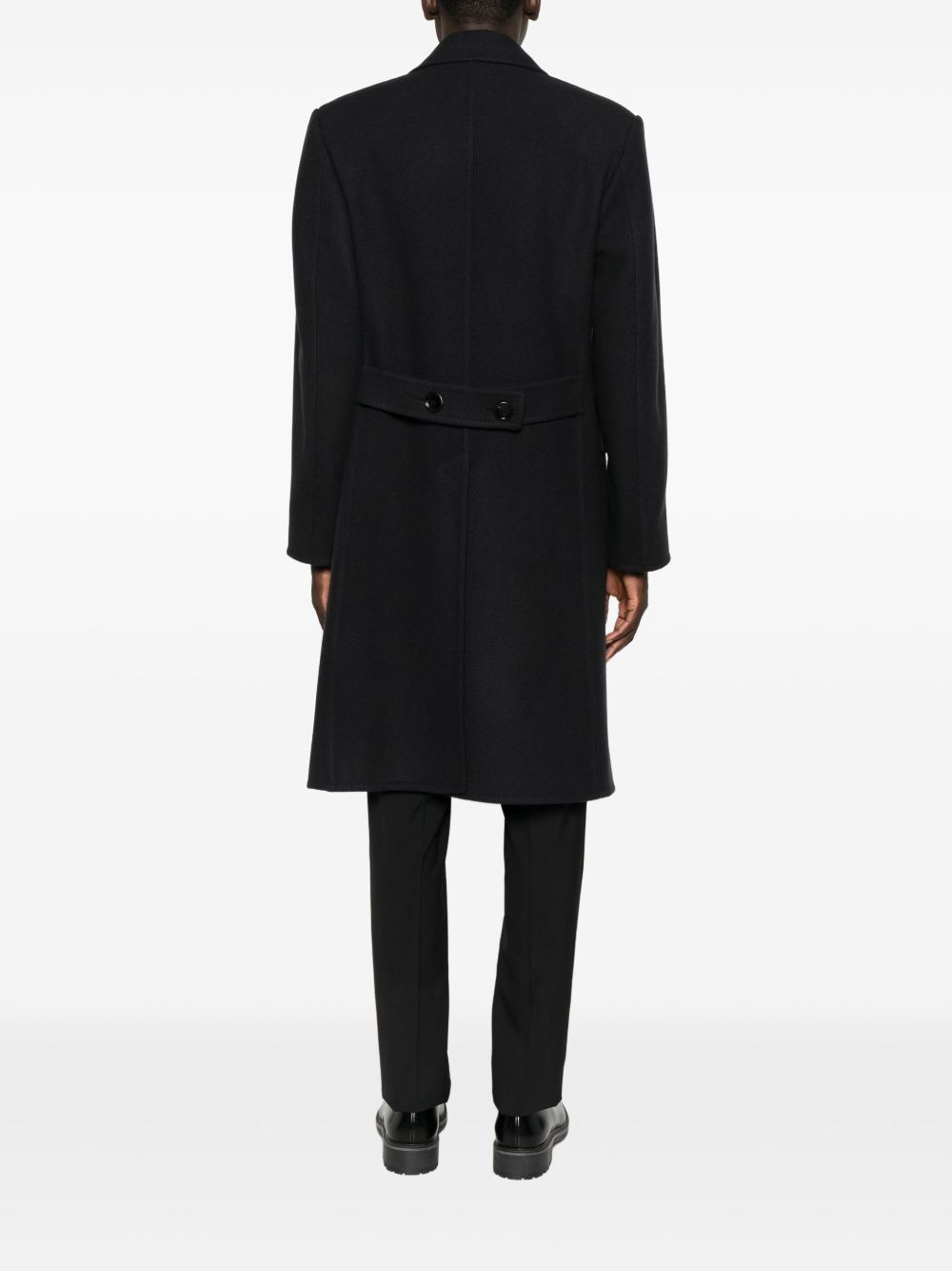 double-breasted peak-lapel coat - 4
