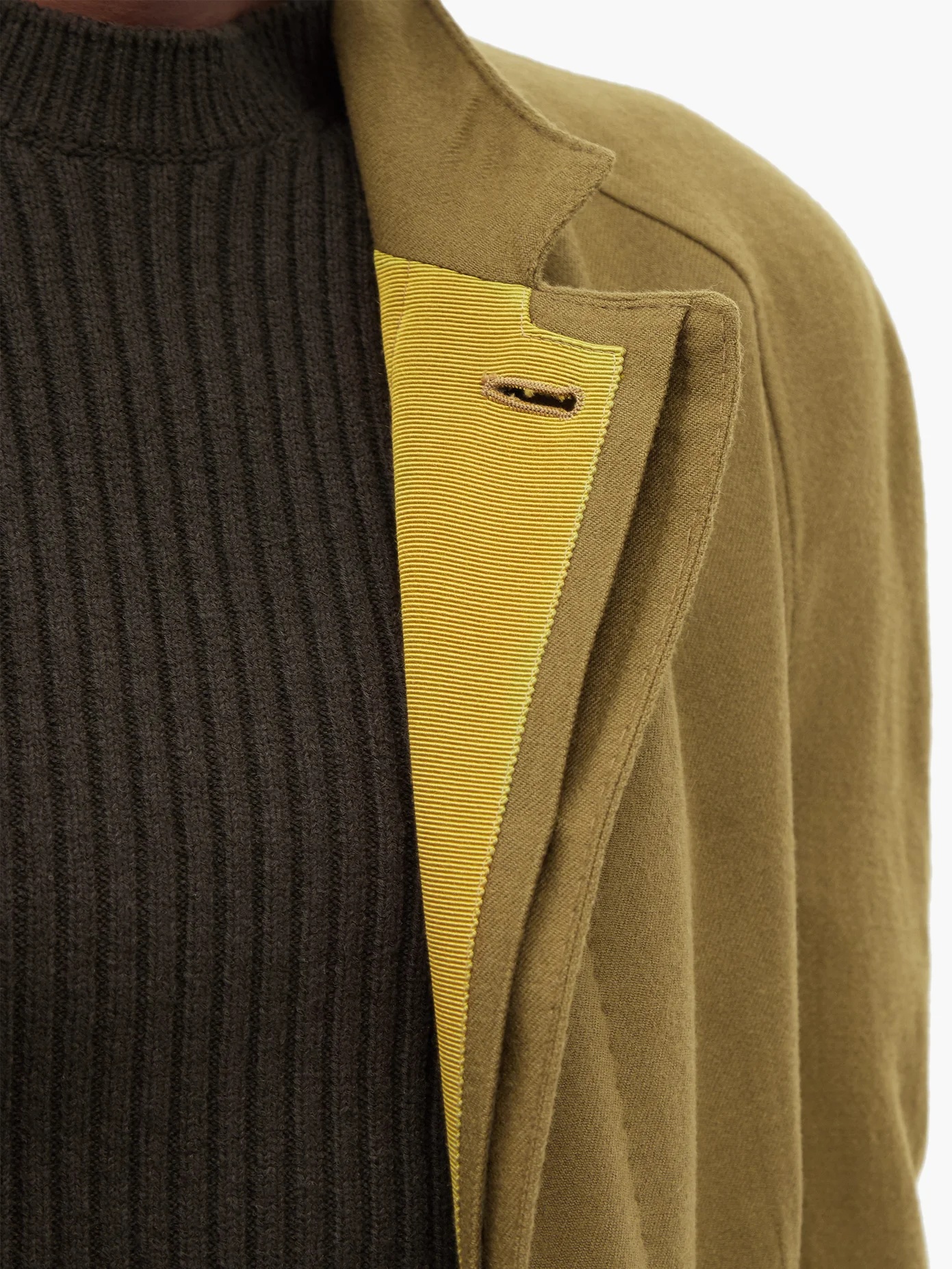 Proud stand-collar wool-twill single-breasted coat - 3