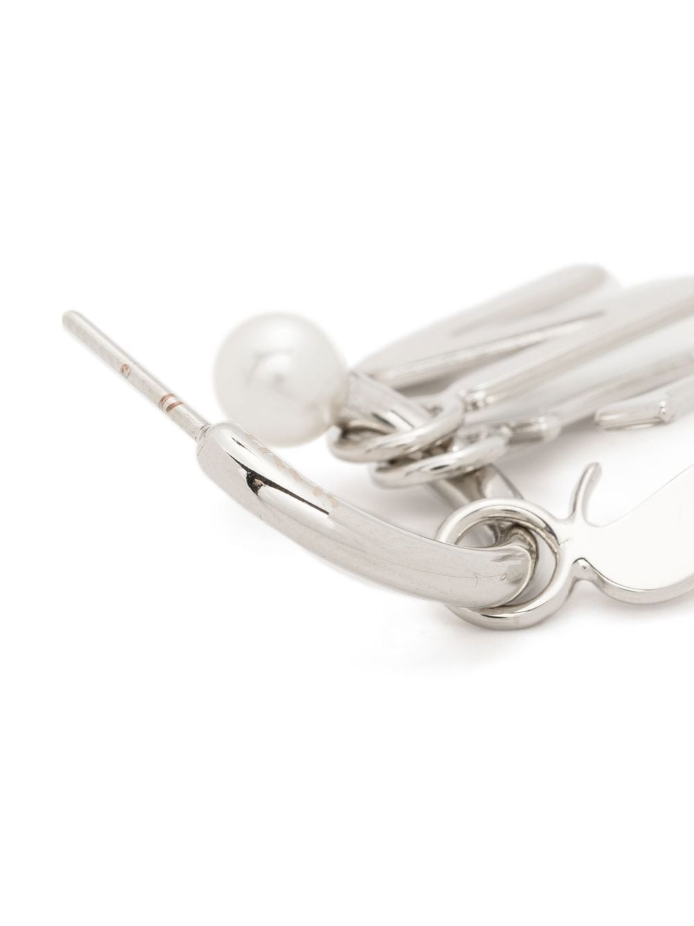 metal letter earrings - 2