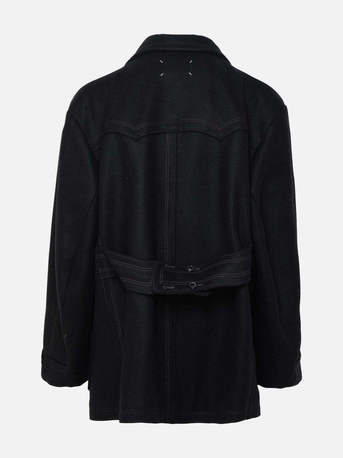 Black wool coat - 3